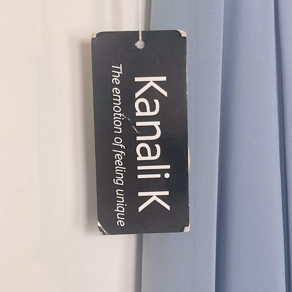 NWT Kanali K Dusty Blue Sleeveless Gown Size 2 NWT - Picture 8 of 9